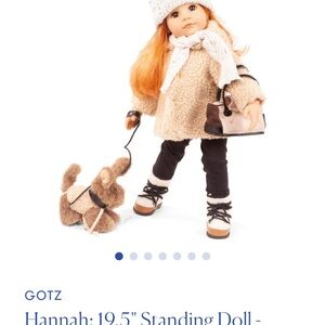 Götz Hannah 19.5" Standing Doll with Dog - Orange Hair